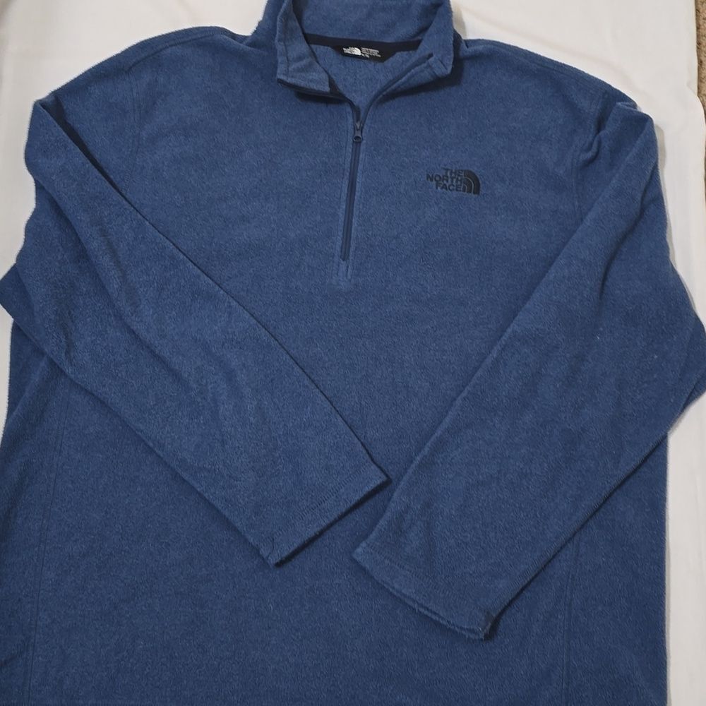 THE NORTH FACE Navy‎ Blue Quarter-Zip Long Sleeve Pullover Fleece Men’s XL